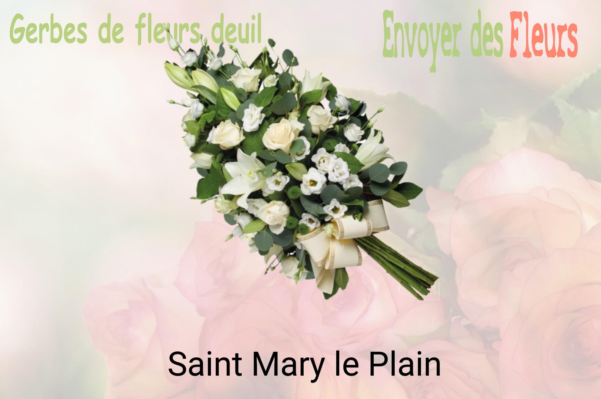 Gerbe de fleurs de deuil livrée à Saint-Mary-le-Plain
